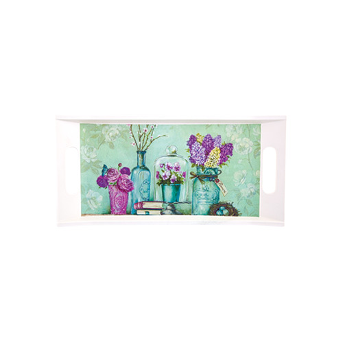 Поднос декоративный длинный с ручками